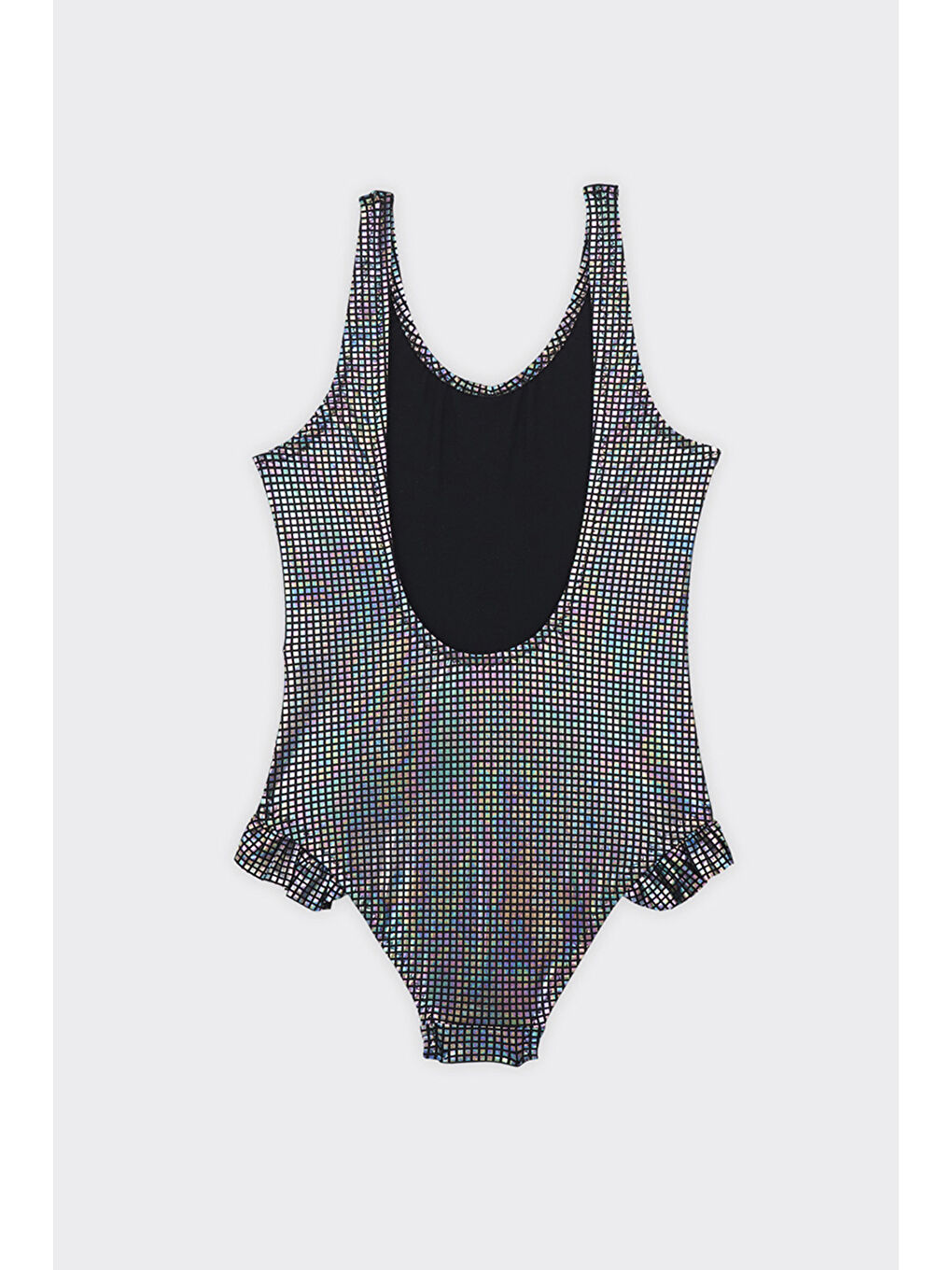 Karışık Kız Çocuk Pul Desenli Mayo-1