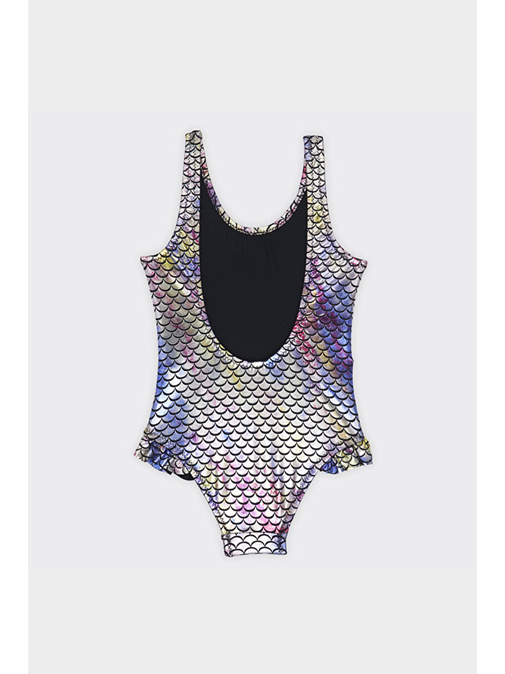 Karışık Kız Çocuk Deniz Kızı Desenli Mayo-1