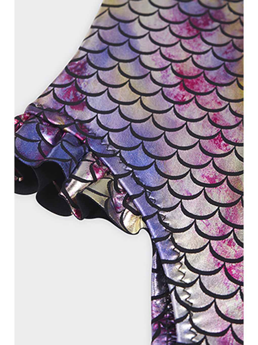 Karışık Kız Çocuk Deniz Kızı Desenli Mayo-2