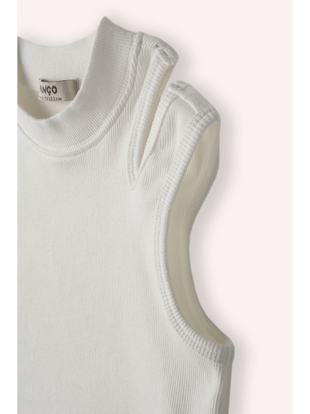 Kız Çocuk Omuz Detaylı Beyaz Atlet-2