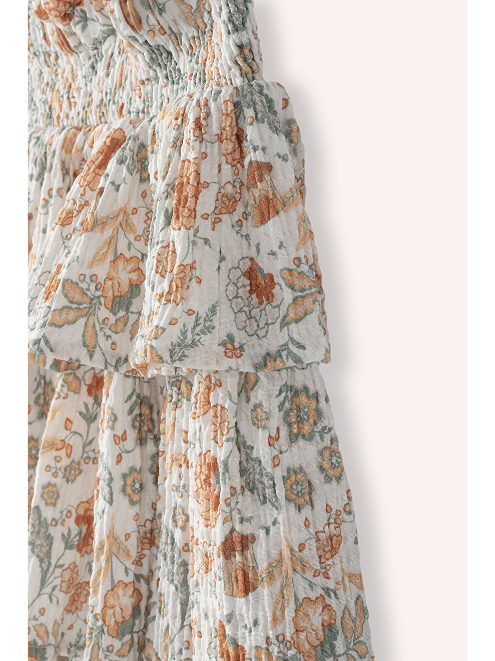 Kız Çocuk Desenli Ekru Etek-2