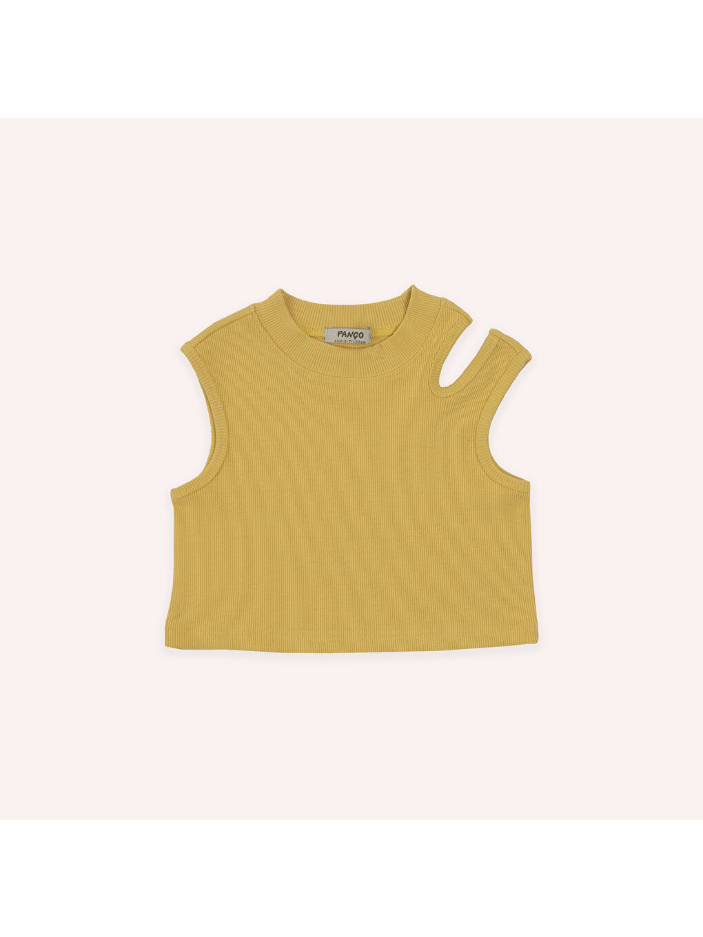 Kız Çocuk Omuz Detaylı Sarı Atlet