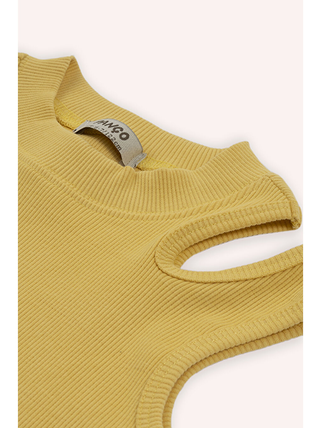 Kız Çocuk Omuz Detaylı Sarı Atlet-2