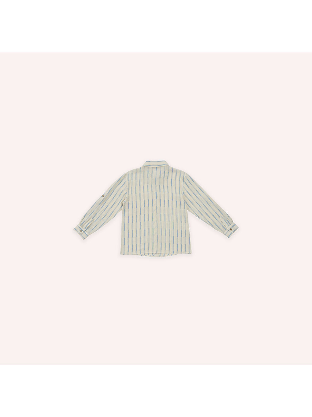 Erkek Çocuk Ekru Uzun Kollu Müslin Gömlek-1