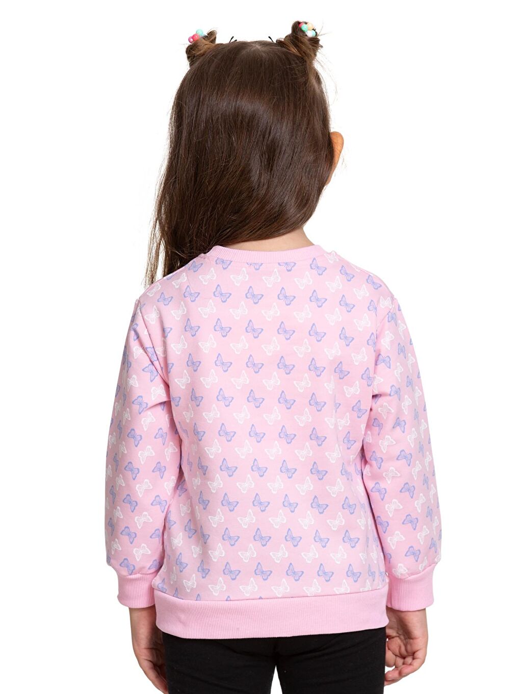 Myhanne Pudra Pembe Kelebek Desenli Sweat 54362 - 4