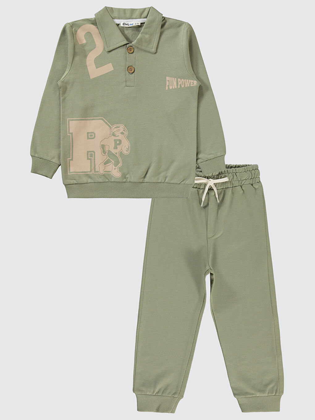 Erkek Çocuk Eşofman Takımı 2-5 Yaş Haki