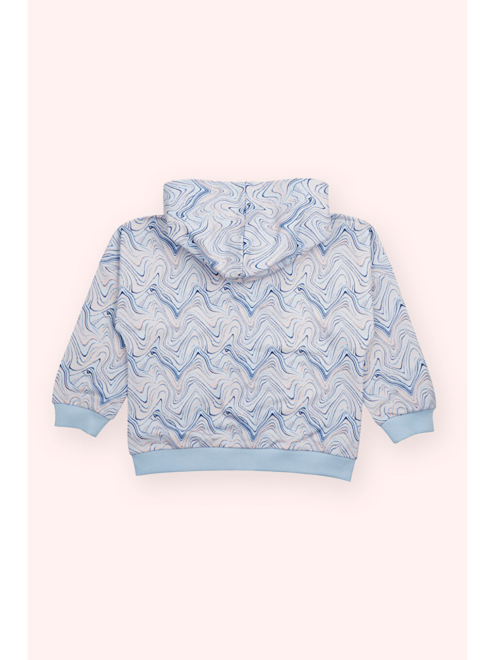 Kız Çocuk Fermuarlı Mavi Sweatshirt-2