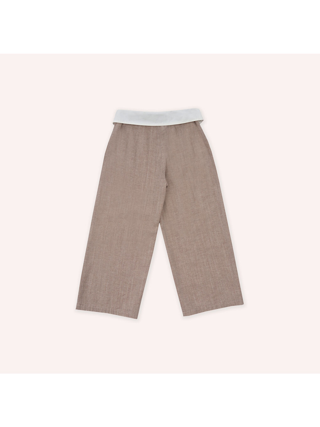 Kahverengi Kız Çocuk Kahve Düğmeli Pantolon-2