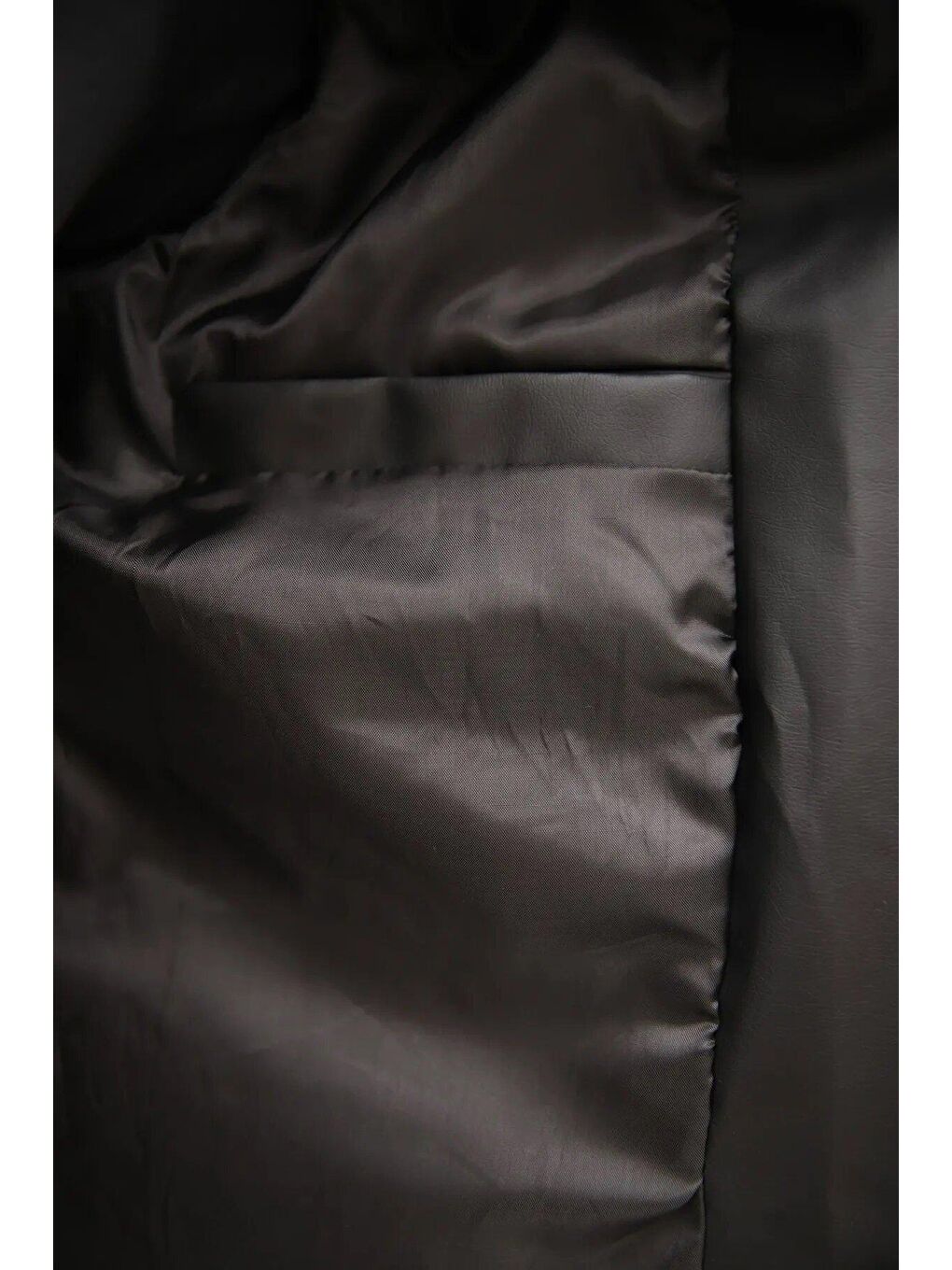 Erkek Siyah Suni Deri Ceket-1