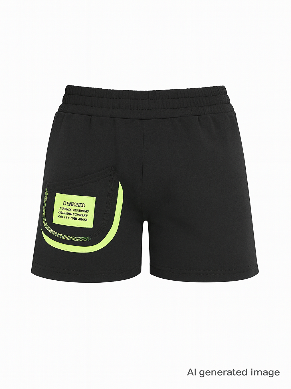 Sarı Kız Çocuk Yanı Armalı Cepli Şort