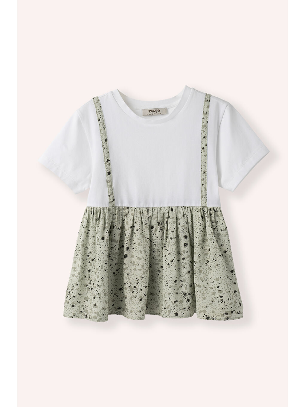 Kız Çocuk Kısa Kollu Ekru Tişört