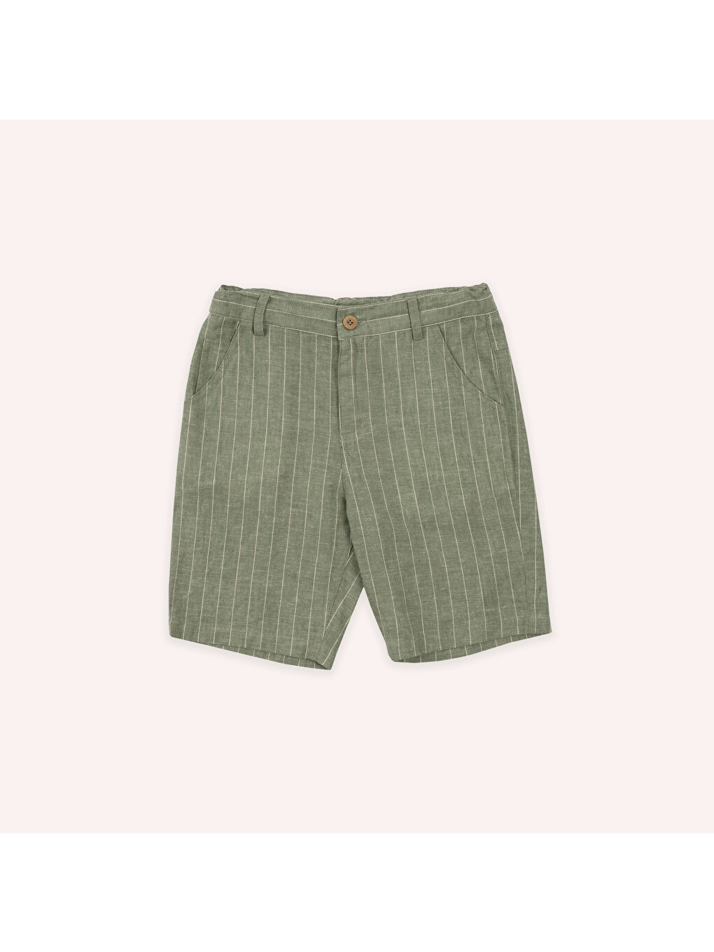 Erkek Çocuk Çizgili Yeşil Şort