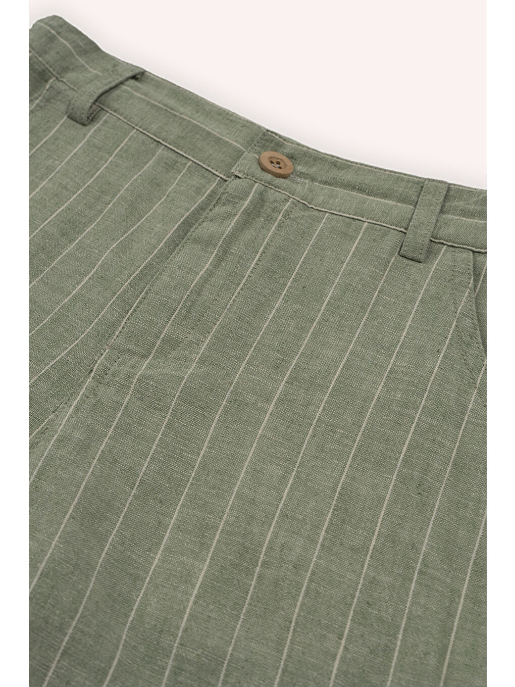 Erkek Çocuk Çizgili Yeşil Şort-2