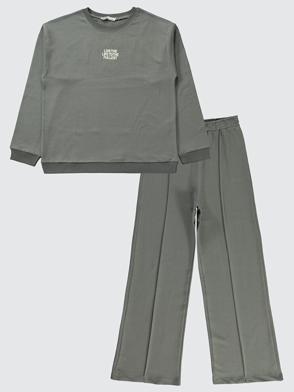 Gri Kız Çocuk Eşofman Takımı 10-13 Yaş Füme