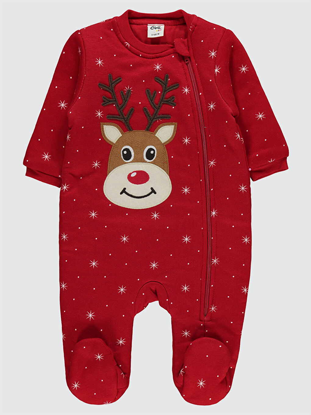 Baby Bebek Patikli Uyku Tulumu 6-9 Ay Kırmızı