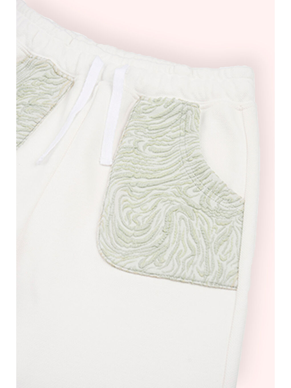 Kız Çocuk Ekru Eşofman Alt-1