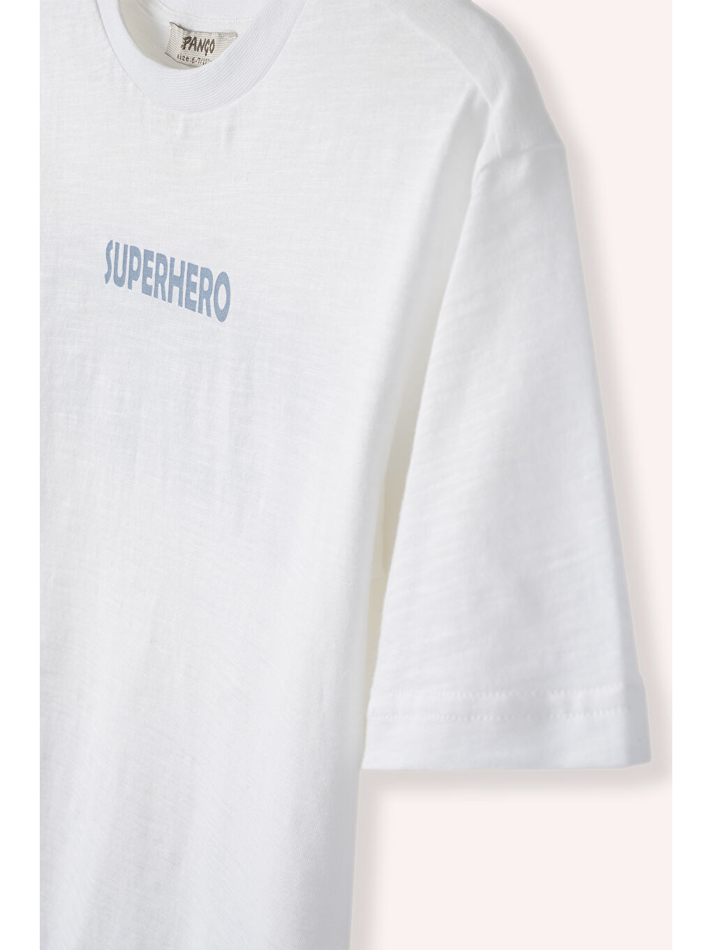 Erkek Çocuk Baskı Detaylı Kısa Kollu Beyaz Tişört-1