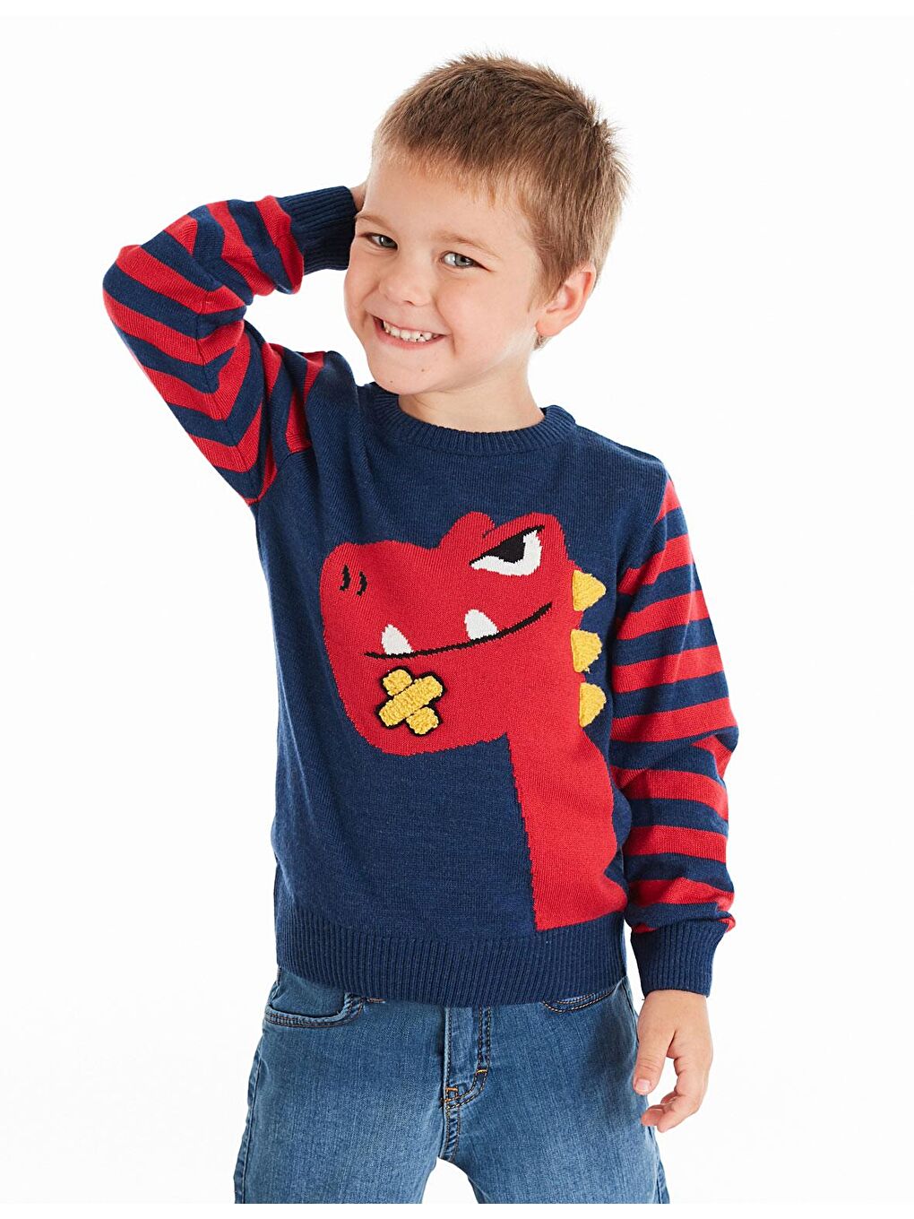 Denokids Karışık Muzip Dino Erkek Çocuk Kazak