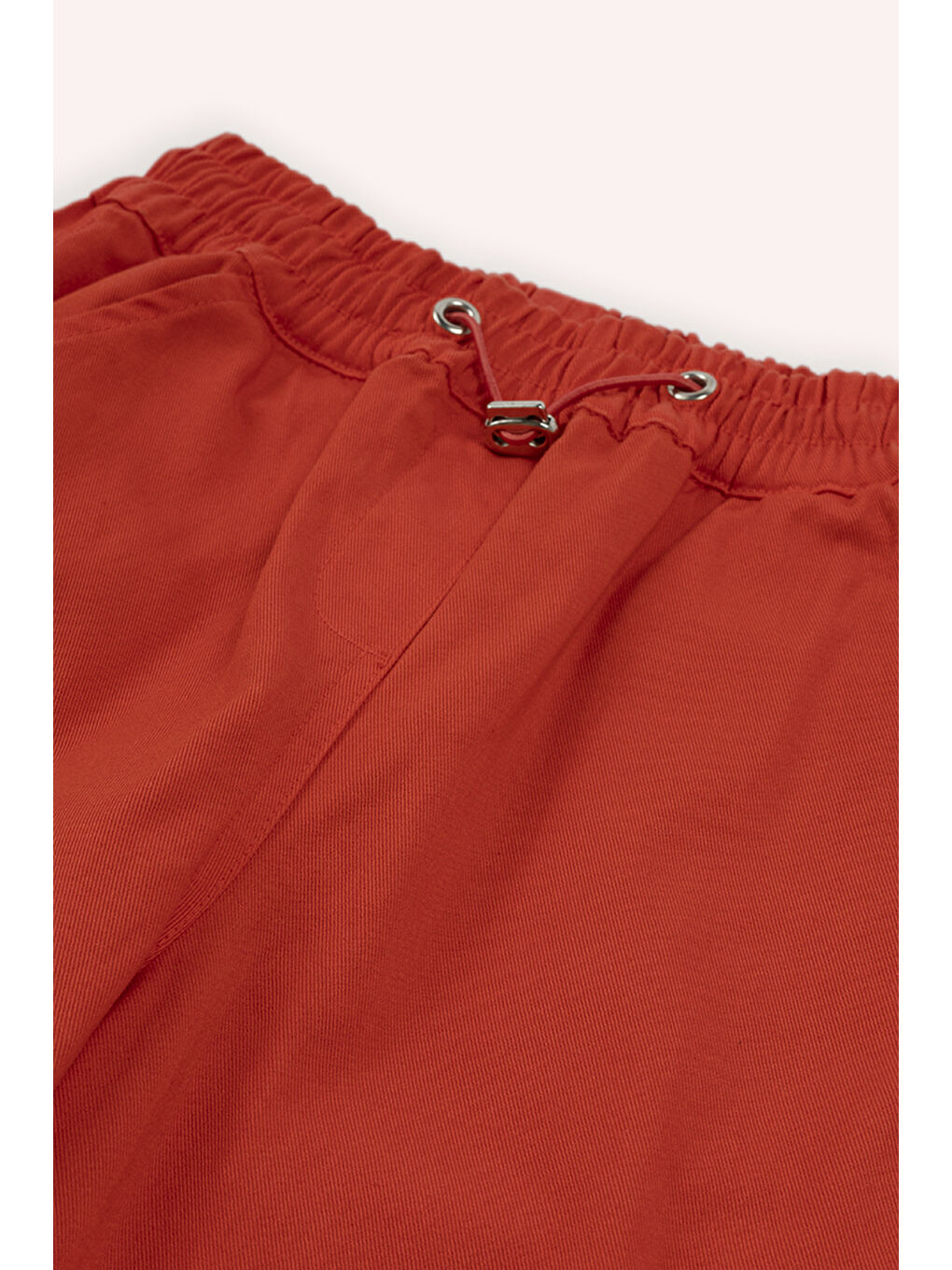 Kırmızı Kız Çocuk Yüksek Bel Kargo Nar Pantolon-2