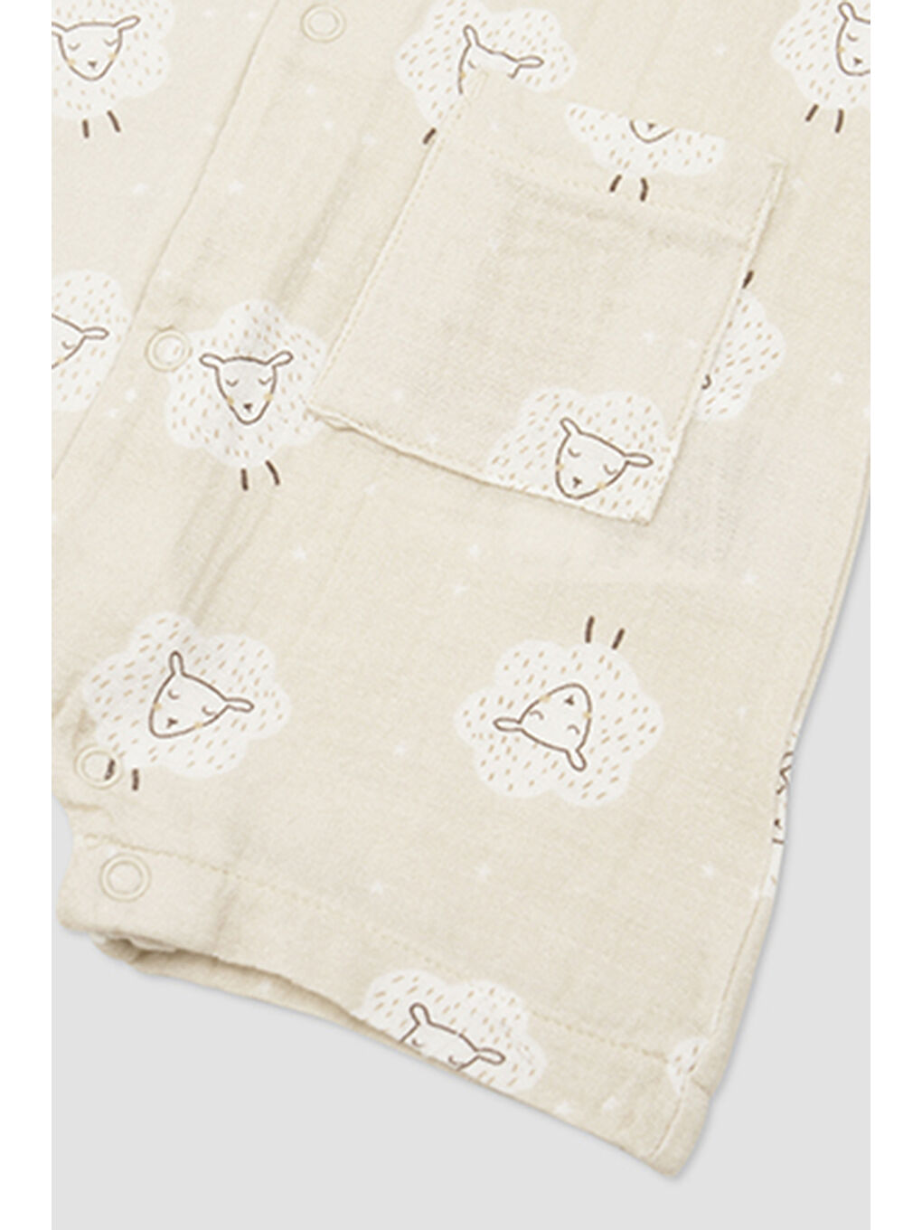 Bej Yenidoğan Müslin Tulum-2