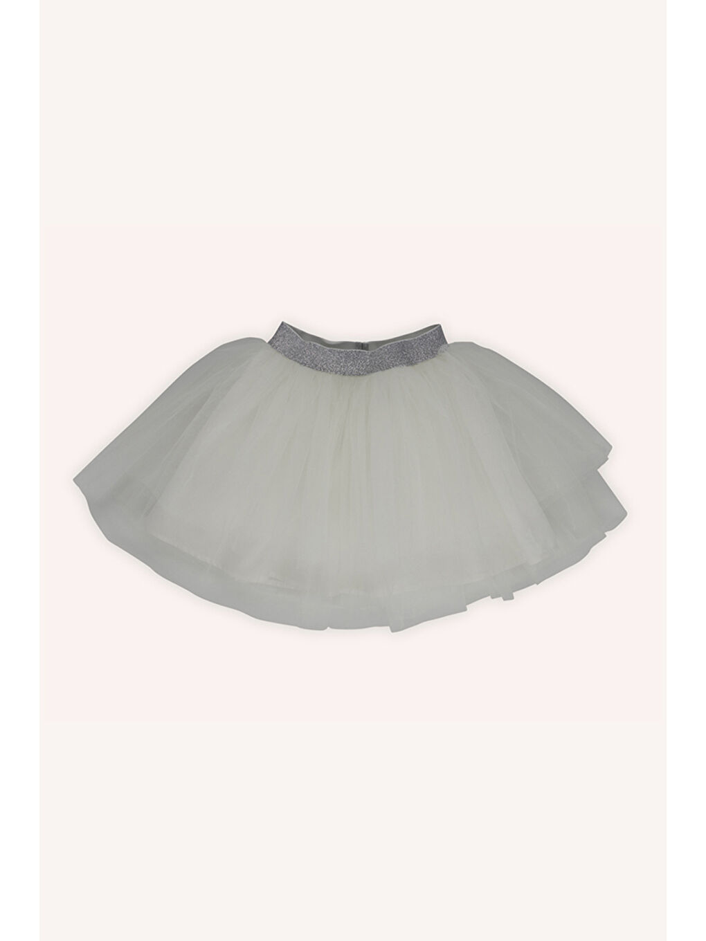 Kız Çocuk Sim Lastikli Ekru Tütü Etek-2