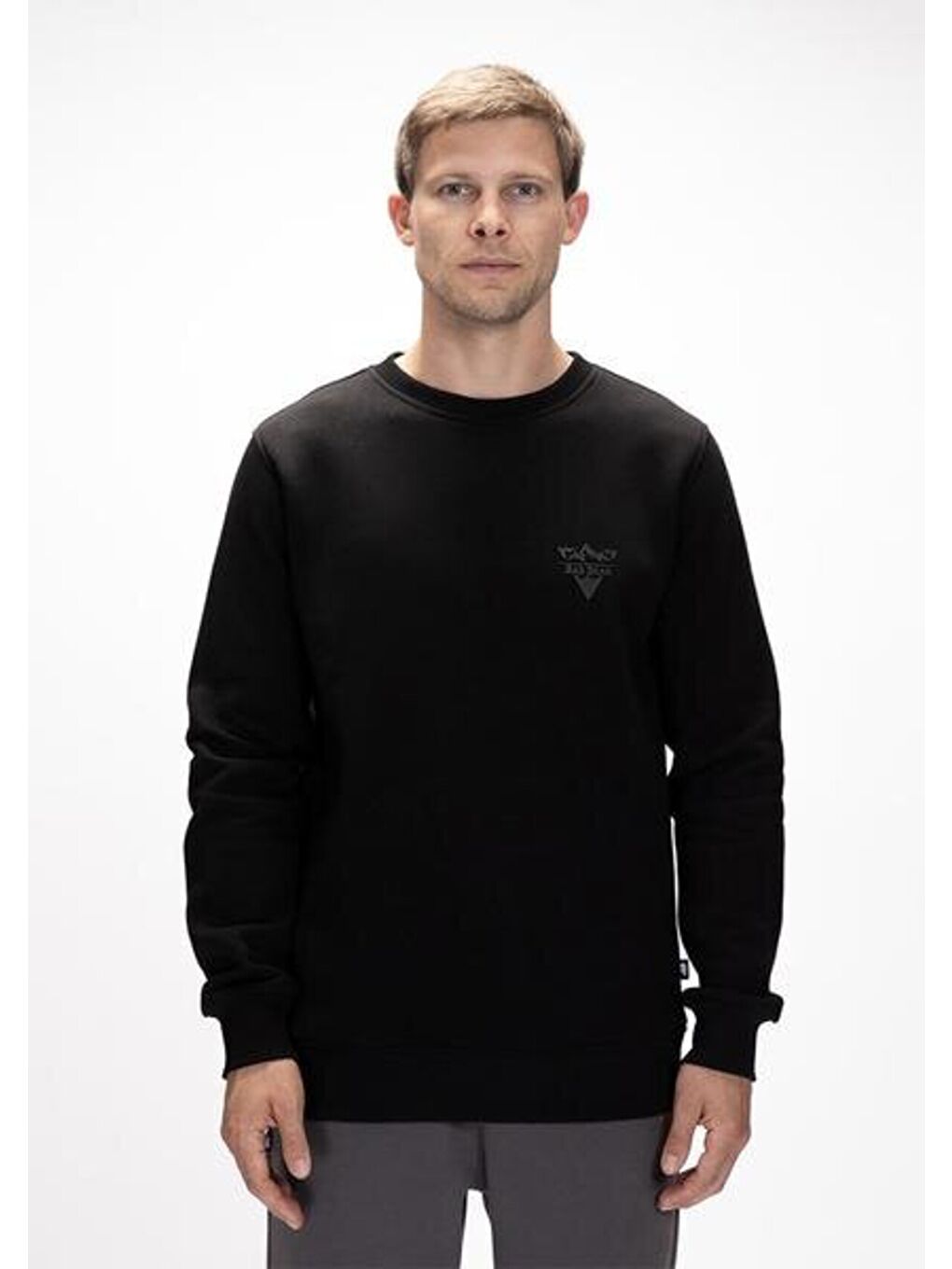 Windy Erkek Siyah Bisiklet Yaka Sweatshirt