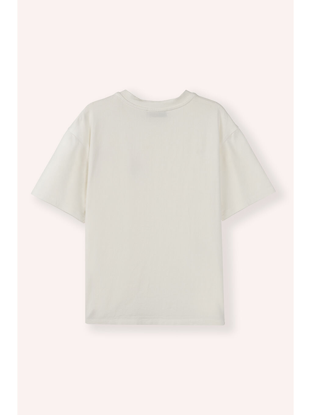 Kız Çocuk Nakış Detaylı Ekru Tişört-2