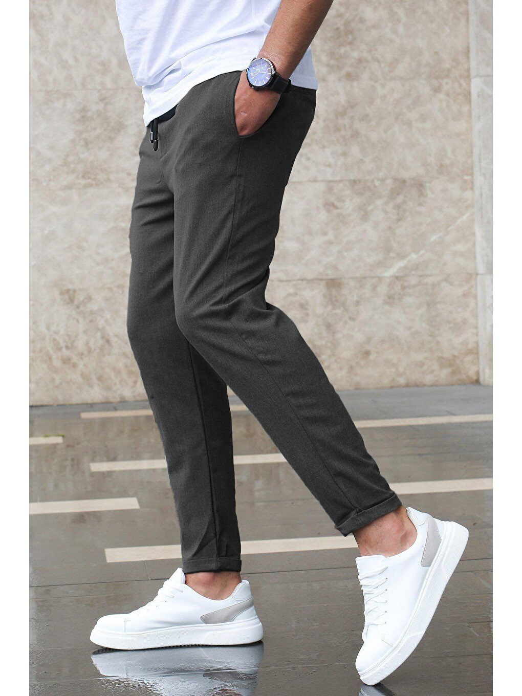 Madmext Koyu Antrasit Jogger Pantolon 4242-2