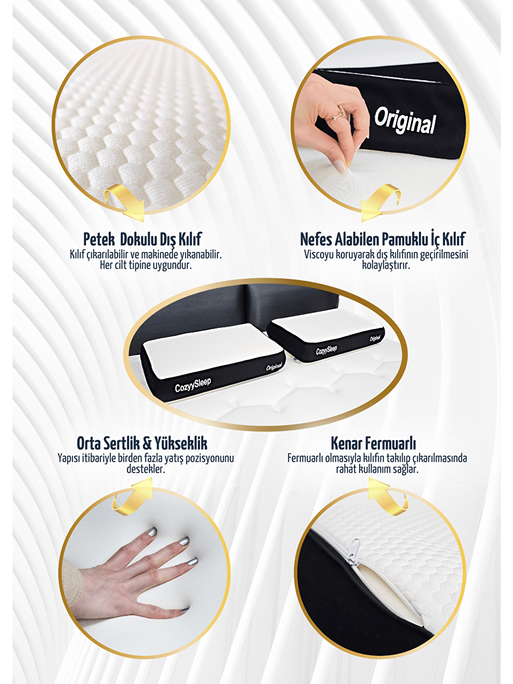 Beyaz Original Visco Yastık-1