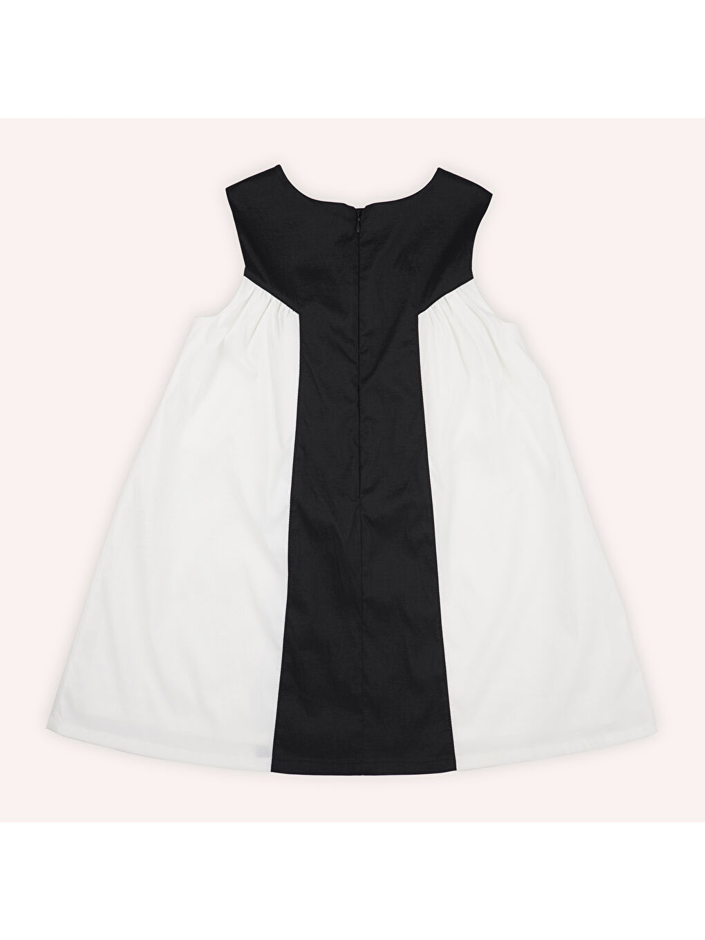 Kız Çocuk Kontrast Renkli Siyah Elbise-2