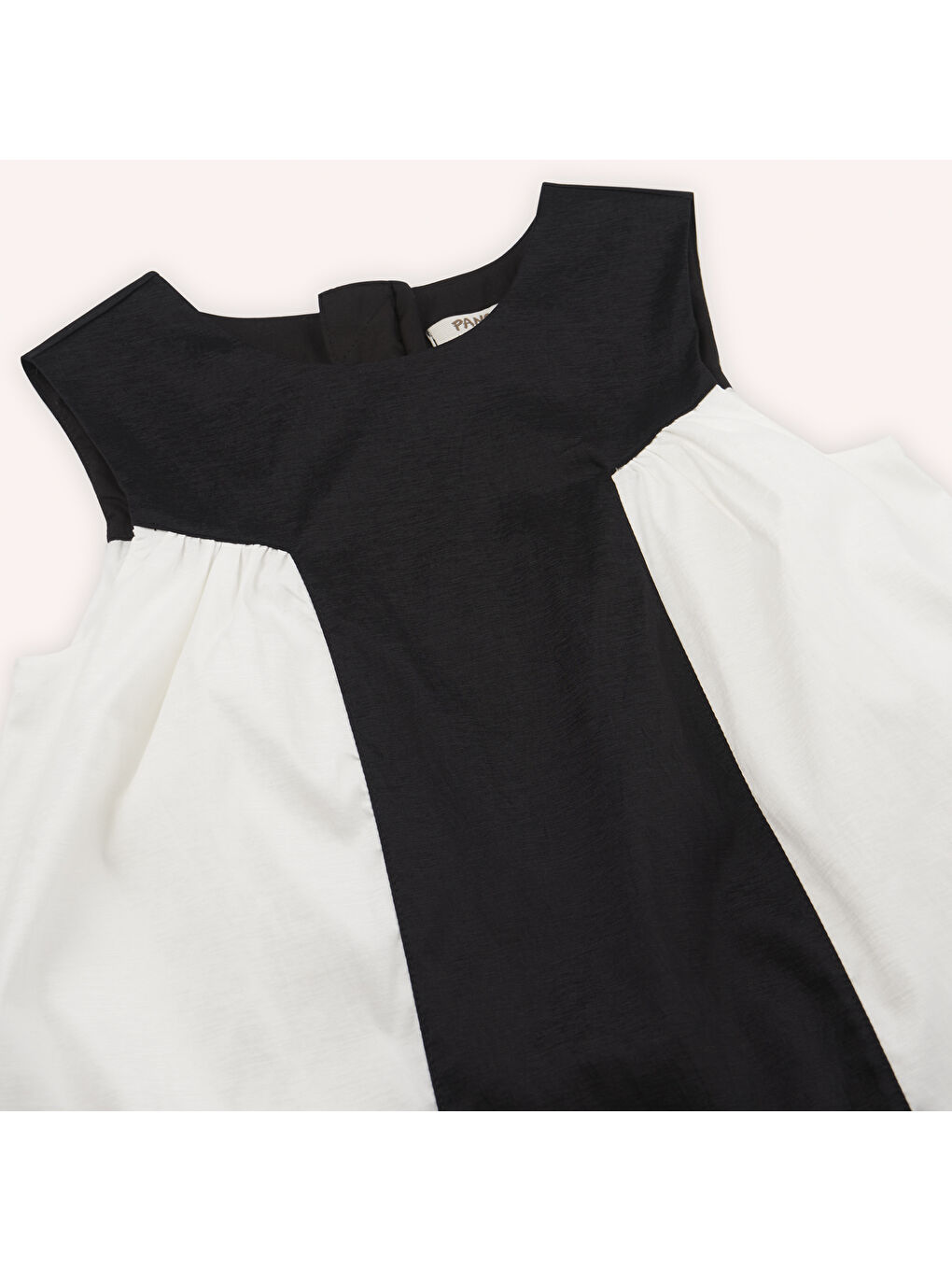 Kız Çocuk Kontrast Renkli Siyah Elbise-4