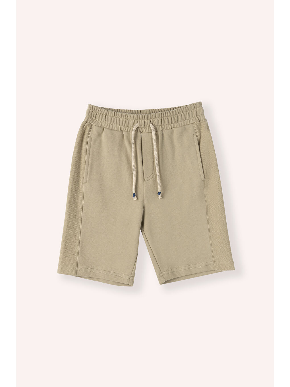 Erkek Çocuk Beli Lastikli Haki Örme Şort