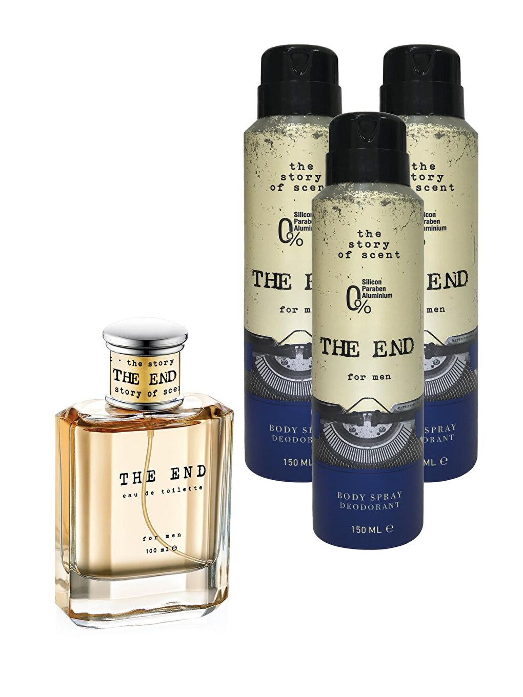 The End Karışık EDT Erkek Parfüm 100 ml ve Deodorant 150 ml 3 Adet