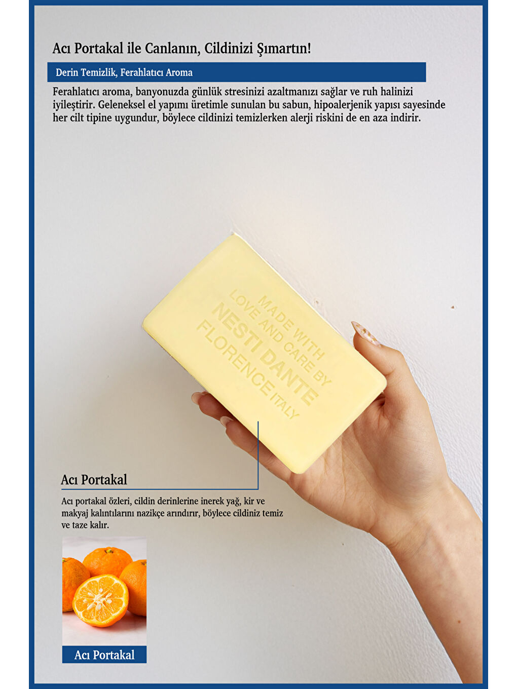 Villa Sole Chinotto Di Amalfi Katı Sabun 250gr | Canlandırıcı Ve Antioksidan | Acı Porta-2