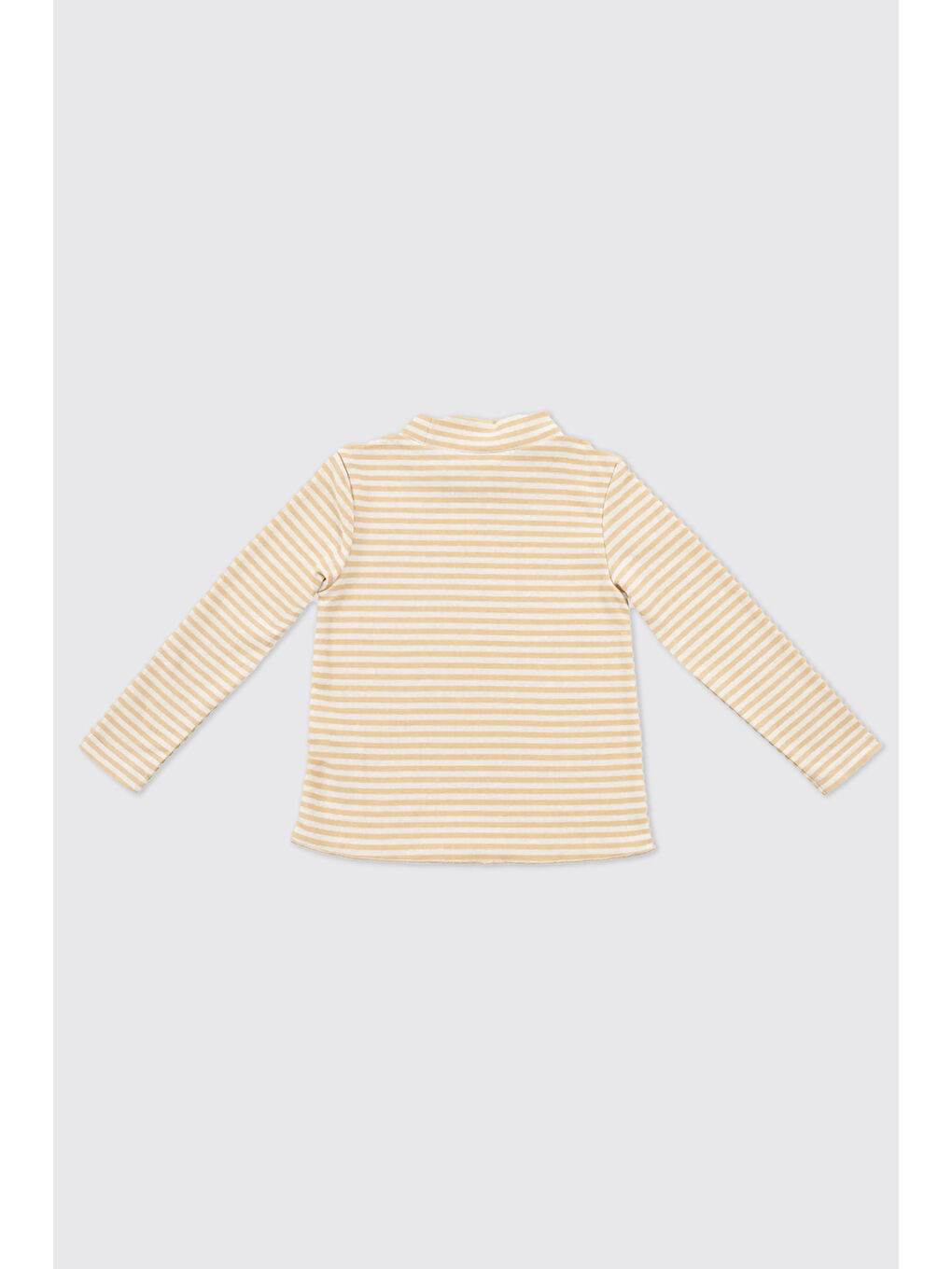 Kız Çocuk Çizgili Bej Triko-1