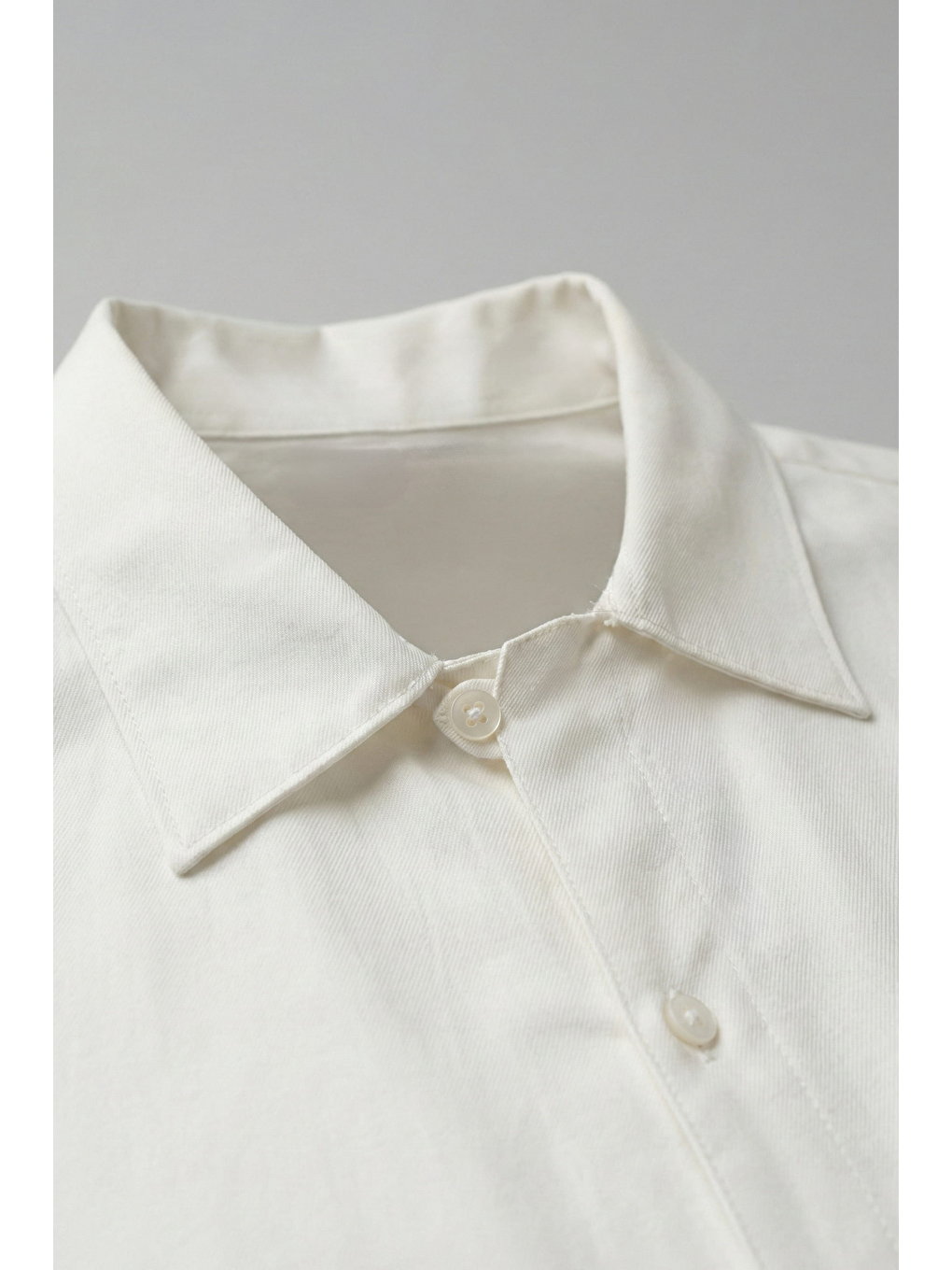 Erkek Relaxed Fit Uzun Kollu Basic Gömlek Ekru-2