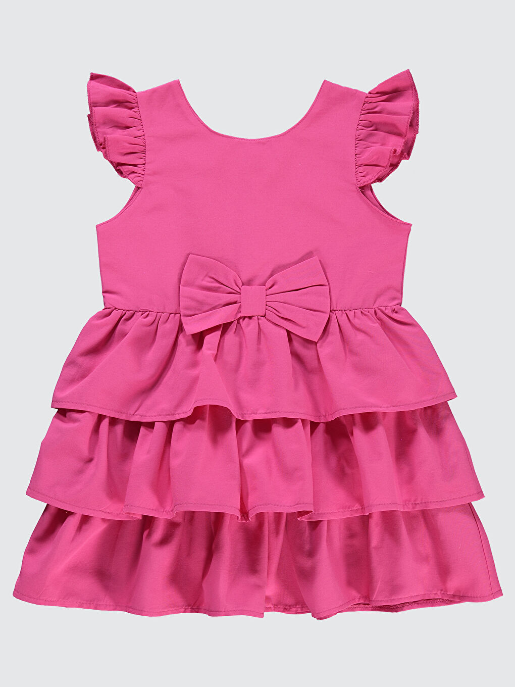 Girls Kız Çocuk Elbise 6-9 Yaş Fuşya-6