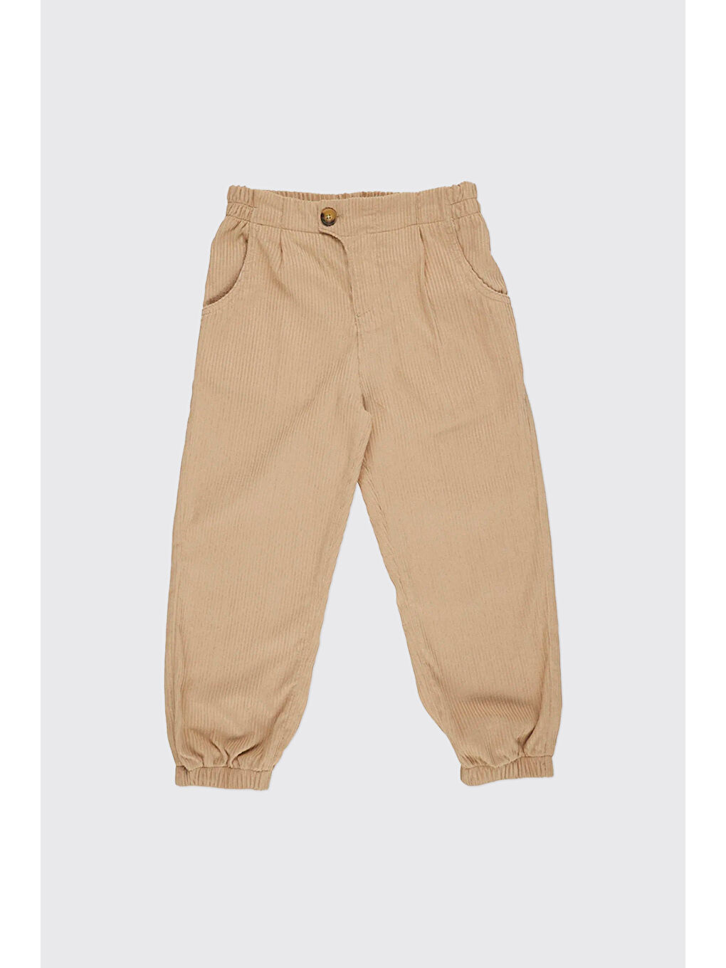 Erkek Çocuk Düğmeli Bej Pantolon-2