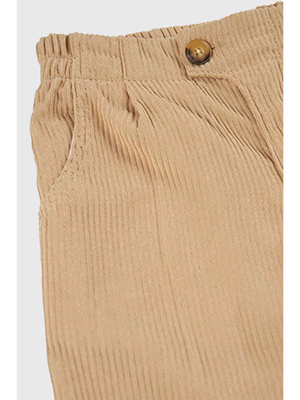 Erkek Çocuk Düğmeli Bej Pantolon-4