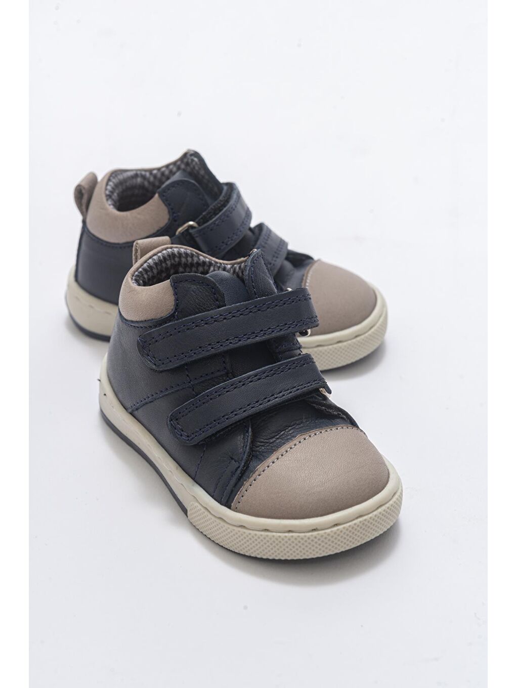 Erkek Çocuk Lacivert Hakiki Deri Anatomik Günlük Bot