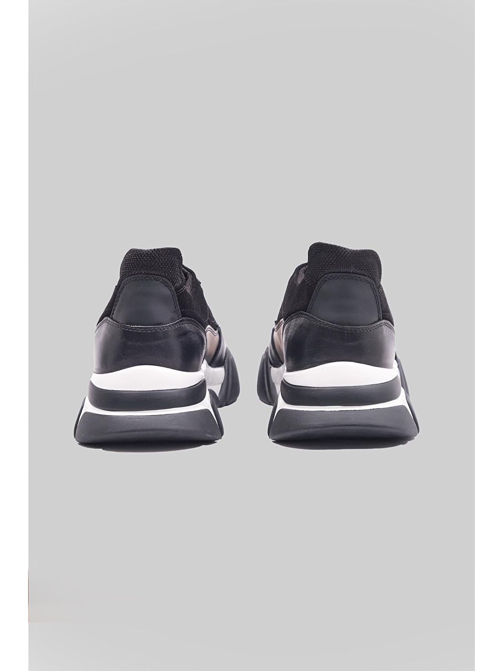 Siyah Tulcan Erkek Hakiki Deri Süet Sneaker-2