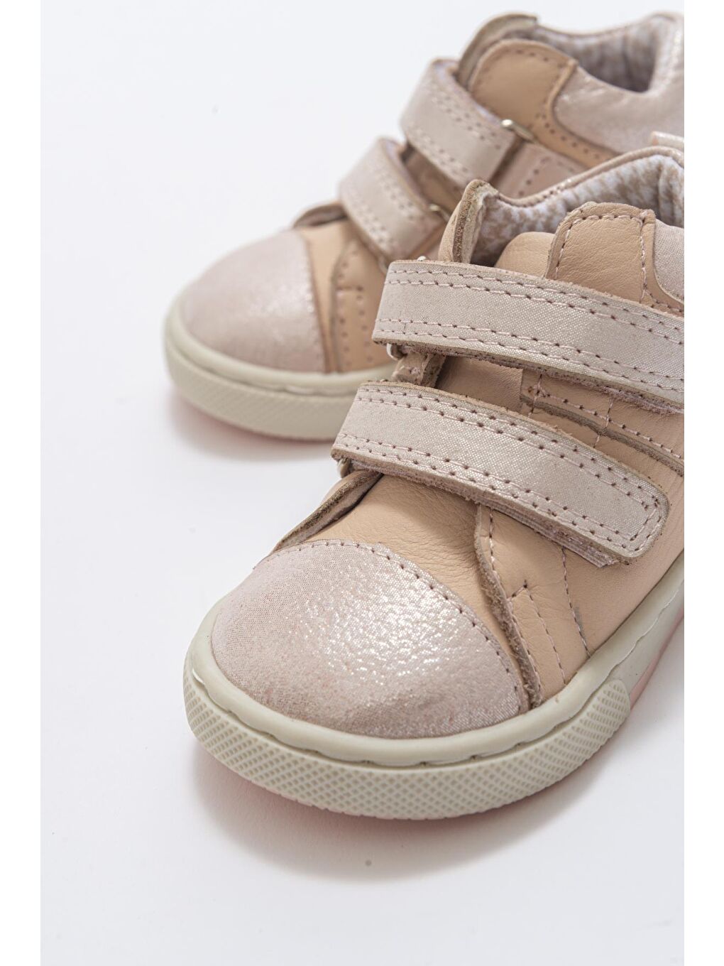 Pembe Kız Çocuk Pudra Hakiki Deri Anatomik Günlük Bot-1