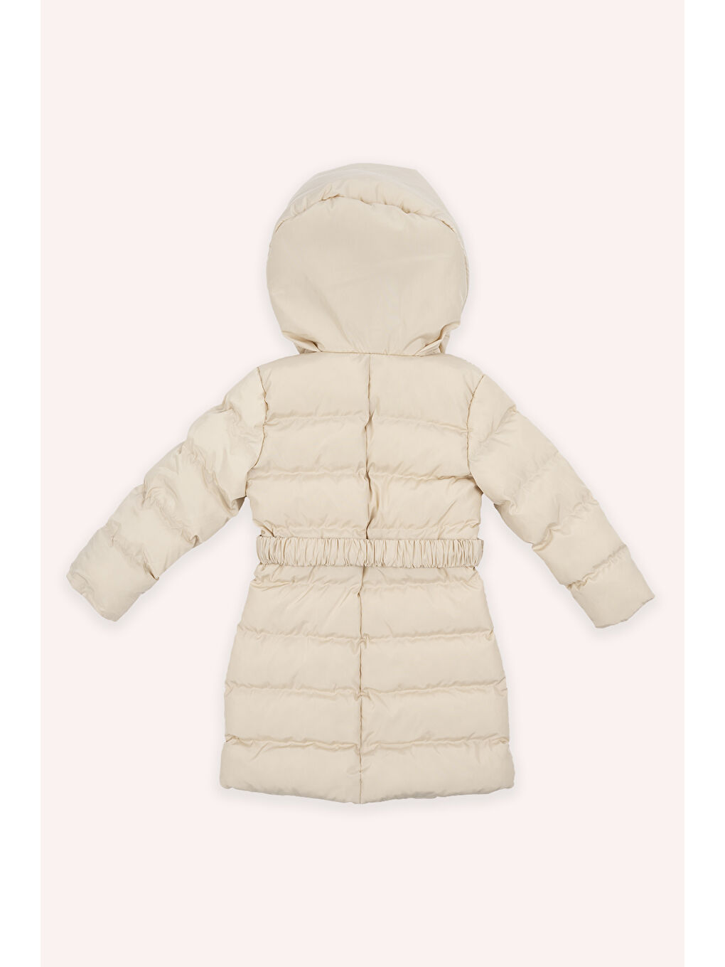 Kız Çocuk Kemerli Bej Kaban-2