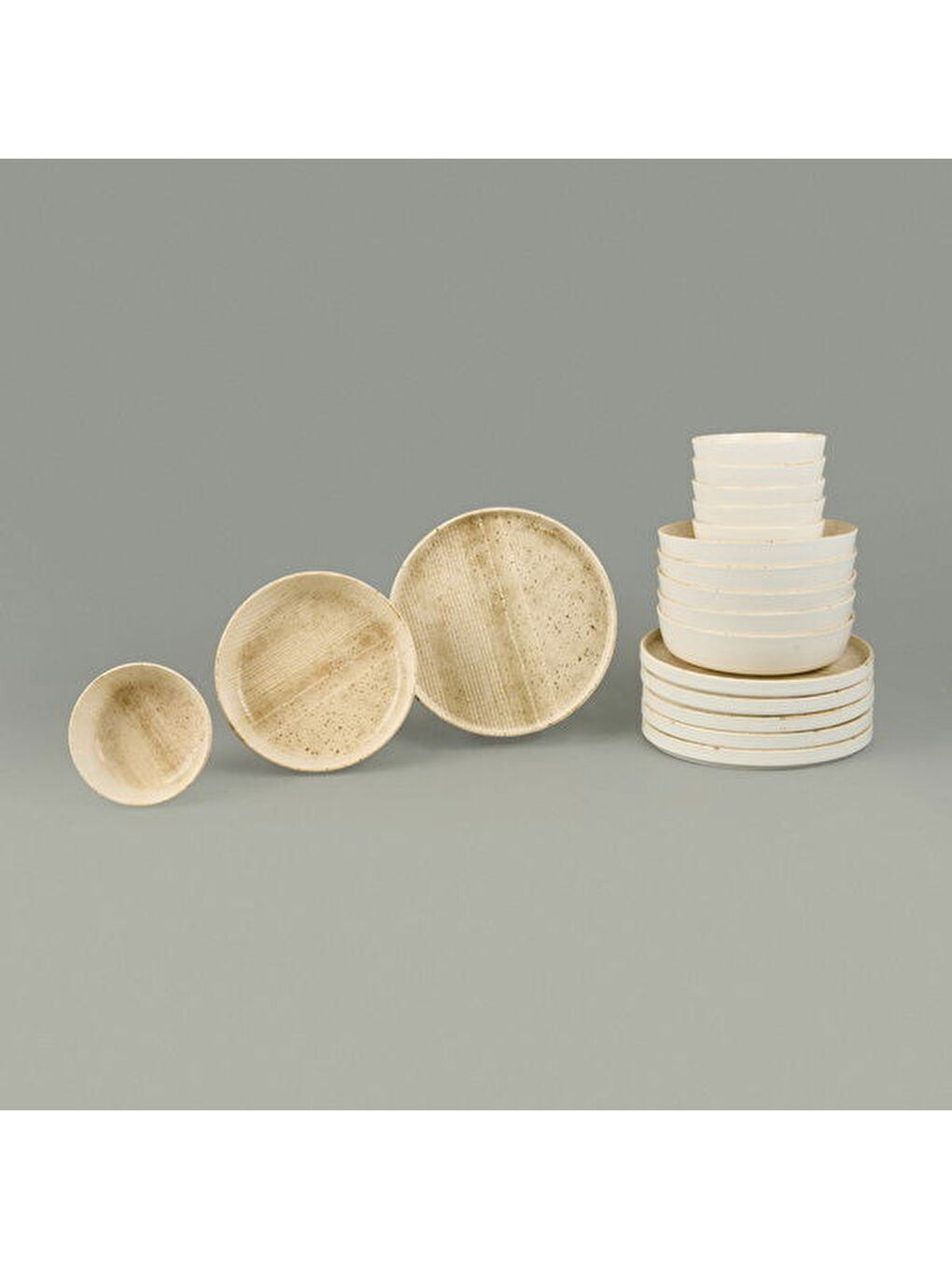 Kitchen 18 Parça Boho Yemek Takımı - Bej-4