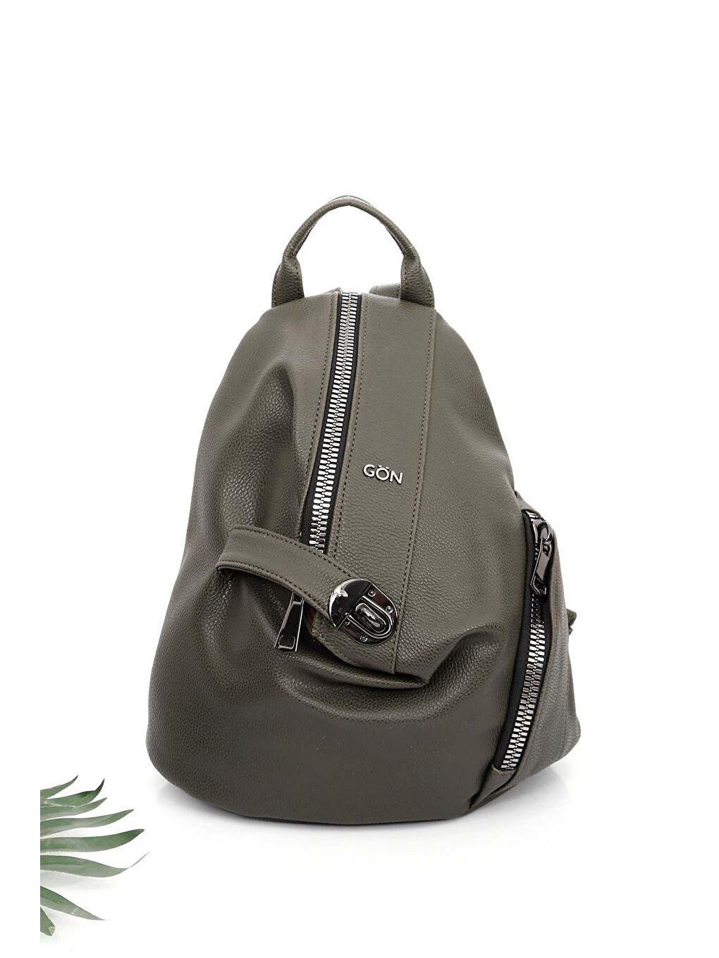 Haki Kadın Büyük Boy Sırt Çantası B0647