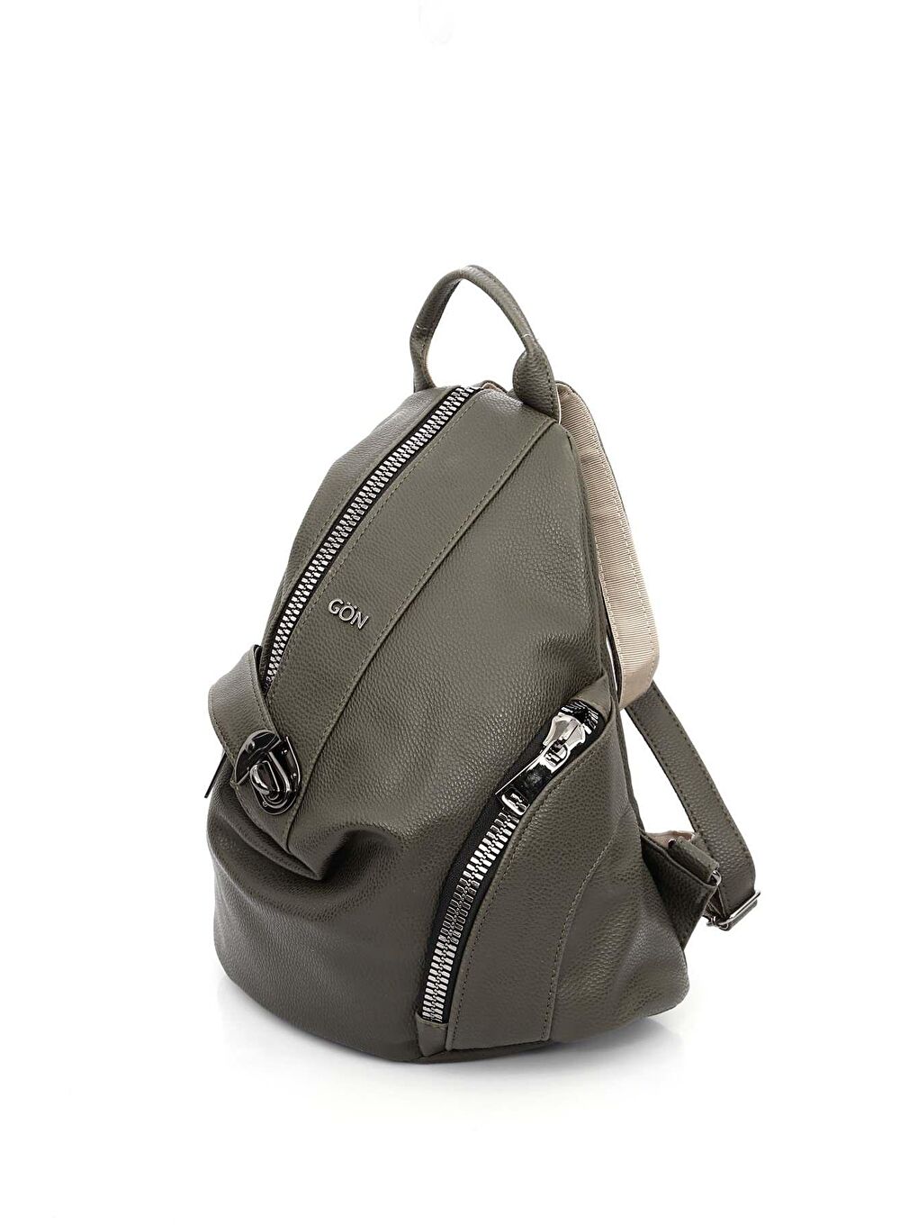 Haki Kadın Büyük Boy Sırt Çantası B0647-1