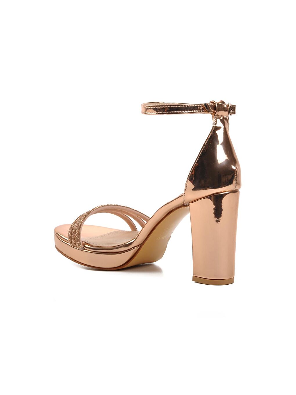 Sarı Altın Renkli Kadın Topuklu Ayakkabı 283-3