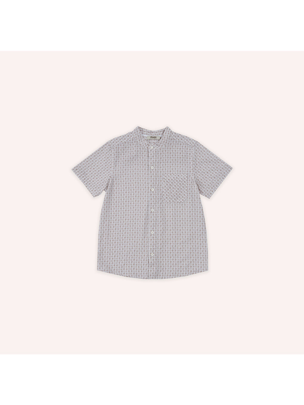 Kahverengi Erkek Çocuk Desenli Kahve Gömlek