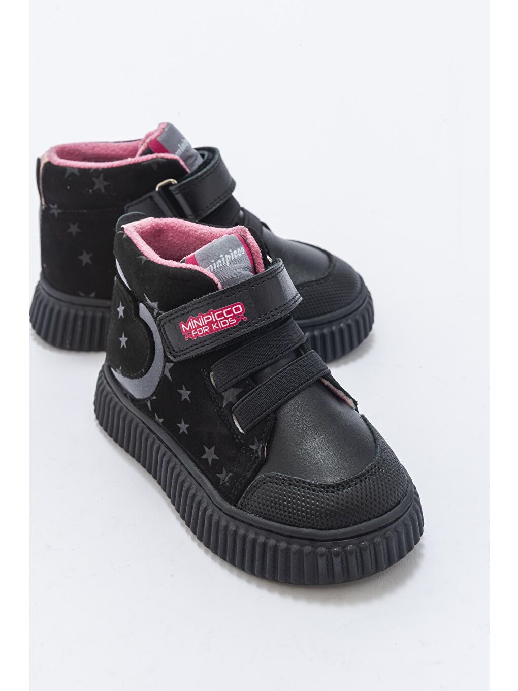 Kız Çocuk Siyah Hakiki Deri Anatomik Günlük Bot