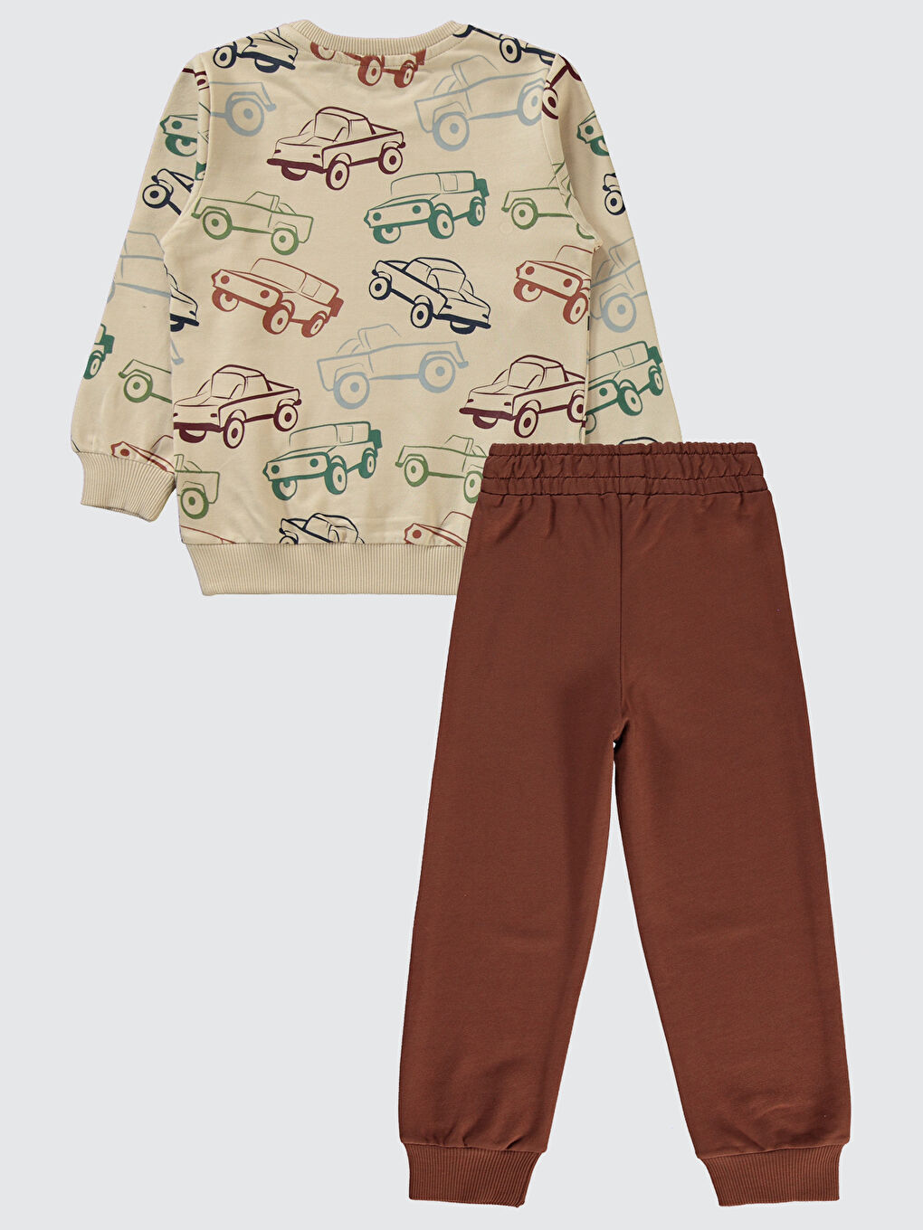 Kahverengi Erkek Çocuk Eşofman Takımı 2-5 Yaş Kiremit-1